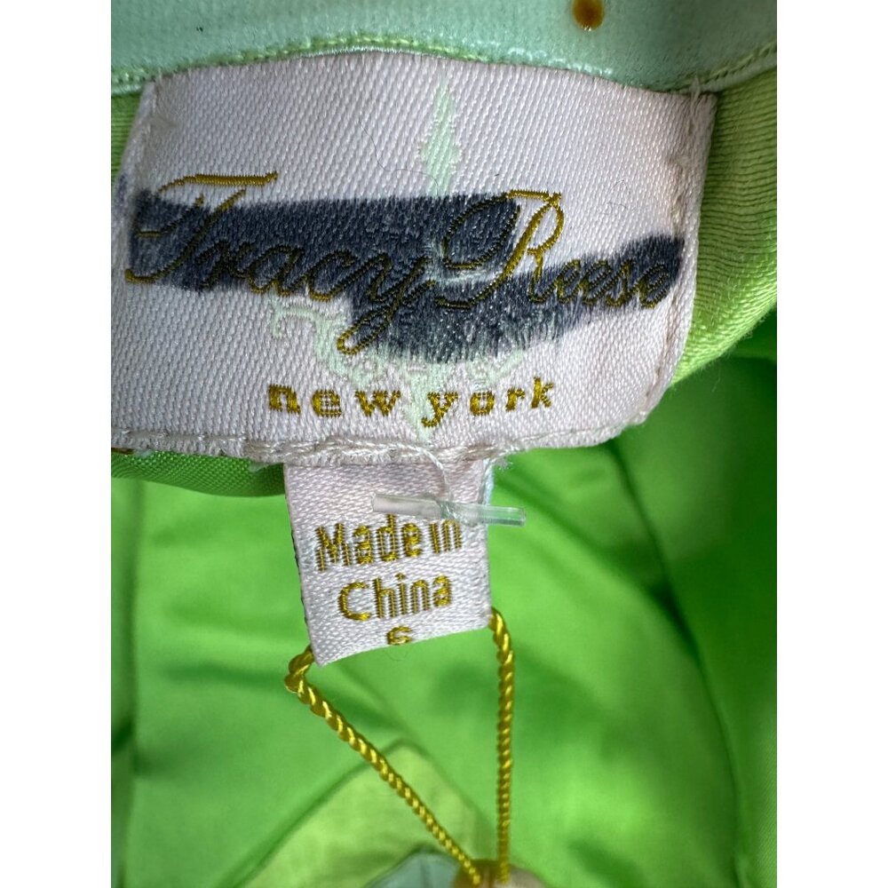 Tracy Reese Jasmine Green Peplum Bustier Dress NWT Size 6 Linen Blend Womens - Picture 10 of 16